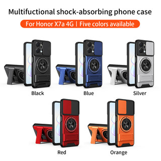 Ốp Điện Thoại Đa Năng Sang Trọng Thích Hợp Cho Honor X7 A X8 B X9 C X6 D 4G 5G Dây 360°Giá đỡ vòng có vỏ máy ảnh Vỏ bảo vệ toàn diện chống sốc