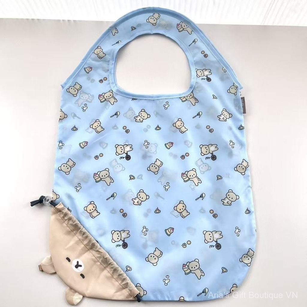 [Aria G-1] Đặt hàng hàng ngày san-x Cùng phong cách Rilakkuma Sumikkogurashi Túi lưu trữ có thể gập lại Túi đeo vai mua sắm thân thiện với môi trường