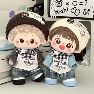 20cm Quần Áo Búp Bê Cotton Dễ Thương Đẹp Trai Ngực Thoáng Mát Bộ Quần Áo Cho Bé Bộ Mũ Búp Bê Không Thuộc Tính