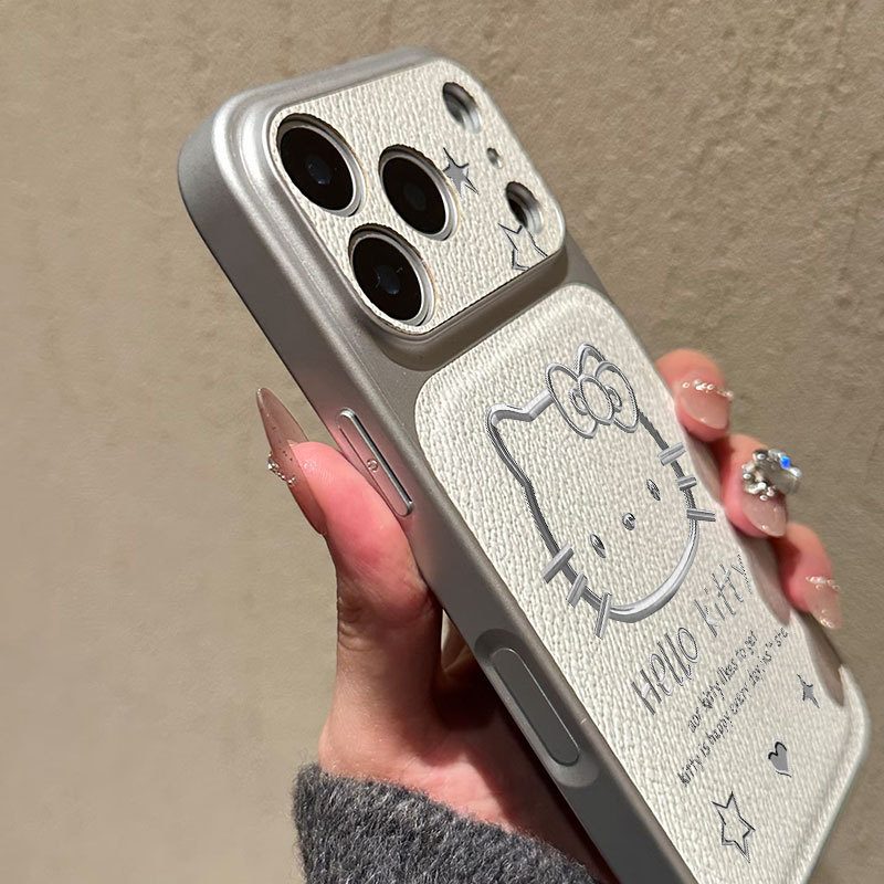 Ốp lưng iPhone Hello Kitty Bao da mềm cao cấp đựng máy ảnh - iP 7/8/X/XS/XR/11/12/13/14/15/16/17/Plus/Air/Pro/Max
