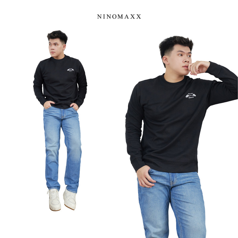 Quần Jean Nam Ninomaxx Form Tapered Xanh Dương RAWCORE DENIM Chất Vải Cứng Dày Độ Bền Cao Co Dãn Nhẹ 2508006
