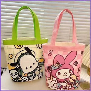 SQ11 Túi xô phong cách Hàn Quốc thời trang Kuromi Sanrio túi đeo vai dễ thương di động đi lại du lịch