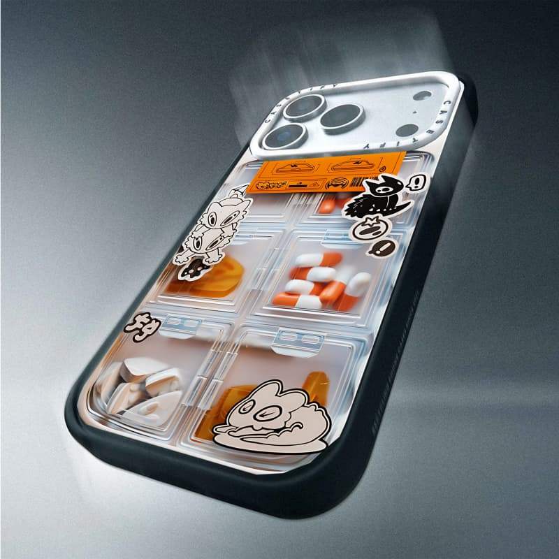 CASECASE X Monster Pill Case White Camera Ring Edition Matte Đen Cứng Hút Từ Tính Tác Động Dành Cho Apple IPhone 13 14 15 16 17 Pro Max Air Plus Có Hộp
