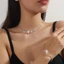 Vòng Tay Cổ 2 Miếng Ngọc Trai Zircon Trái Tim Tam Giác Tròn Thời Trang Phù Hợp Với Đẳng Cấp 26.5.6