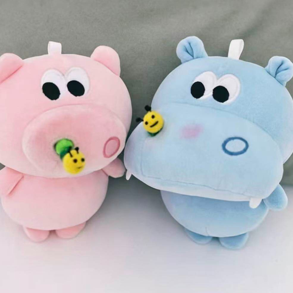 Giảm giá [520 Quà tặng sáng tạo] Búp bê lợn ngáy Hoạt hình dễ thương Búp bê lợn con sâu bướm bất ngờ cho bạn gái
