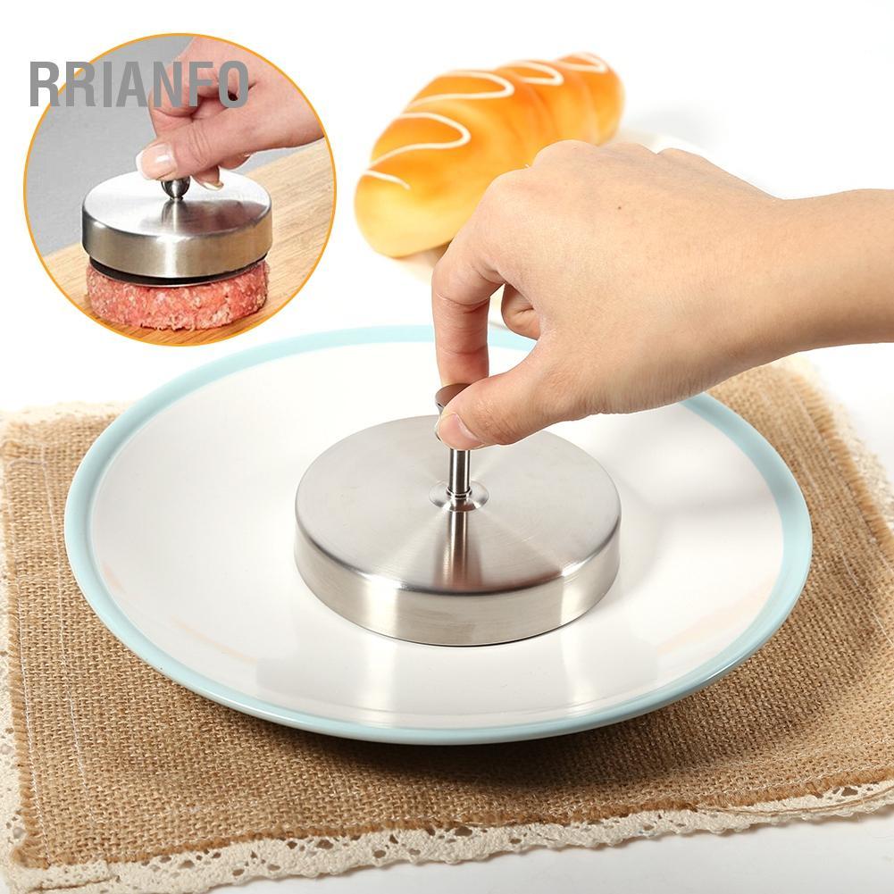 rrianfo Thép Không gỉ Chịu Lực Nhồi Hamburger Thịt Thịt Bò Khuôn Ép Bánh Patty Máy Làm Dụng Cụ Nhà Bếp