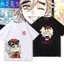 Demon Slayer Cuộn Dây Trẻ Em Mill Nguyên Chất Cotton Áo Thun Nam Hai Chiều Nữ Mùa Hè Rời Tay Ngắn Sinh Viên Rời Quần Áo