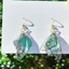 Bông tai cánh bướm FUJIZOU, Bông tai Dangle tính khí trong suốt cổ tích, Zen Wing Shiny Ear Hook Bông tai chuyển màu