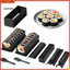 Linh hồn| Máy rửa chén Dụng cụ Sushi an toàn Khuôn Sushi cấp thực phẩm 10 chiếc Bộ làm Sushi Diy với 8 khuôn Pp cấp thực phẩm – Máy làm cuộn Sushi dễ dàng cho người mới bắt đầu Máy rửa chén an toàn cho gia đình