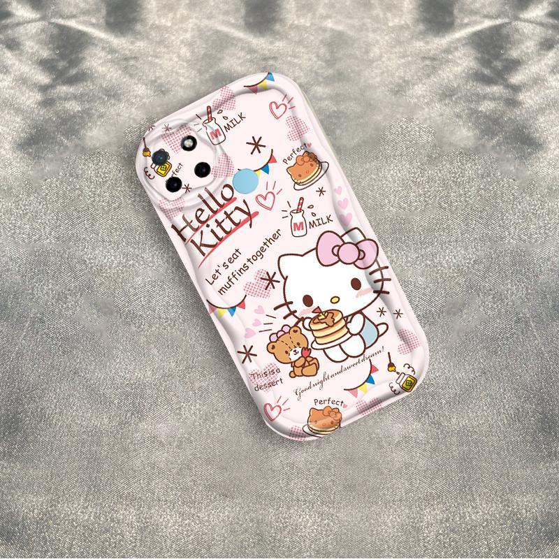 Thích hợp cho Realme C12 C15 C25 C25S C21Y C25Y Narzo 30A Narzo 20 3D Vỏ kem TPU mềm in họa tiết da báo Kitty Vỏ điện thoại chống sốc