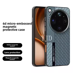 Ốp YJD Cho OPPO Find X9 Ultra Series Họa Tiết Sợi Carbon 6D Cứu Trợ Thủ Công Ẩn Thu Hút Từ Tính Ốp Điện Thoại Chống Rơi