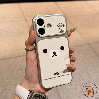 Dành Cho Tecno Spark 50 40 40C 20 20C 10 10C Pro Plus 9 8C 6 Go 3 2 2S 1 1 1S 2025 2024 2022 Vỏ Điện Thoại Màu Trắng Lớn Cửa Sổ Da PU Dây Dễ Thương Gấu Dâu Vỏ Mềm