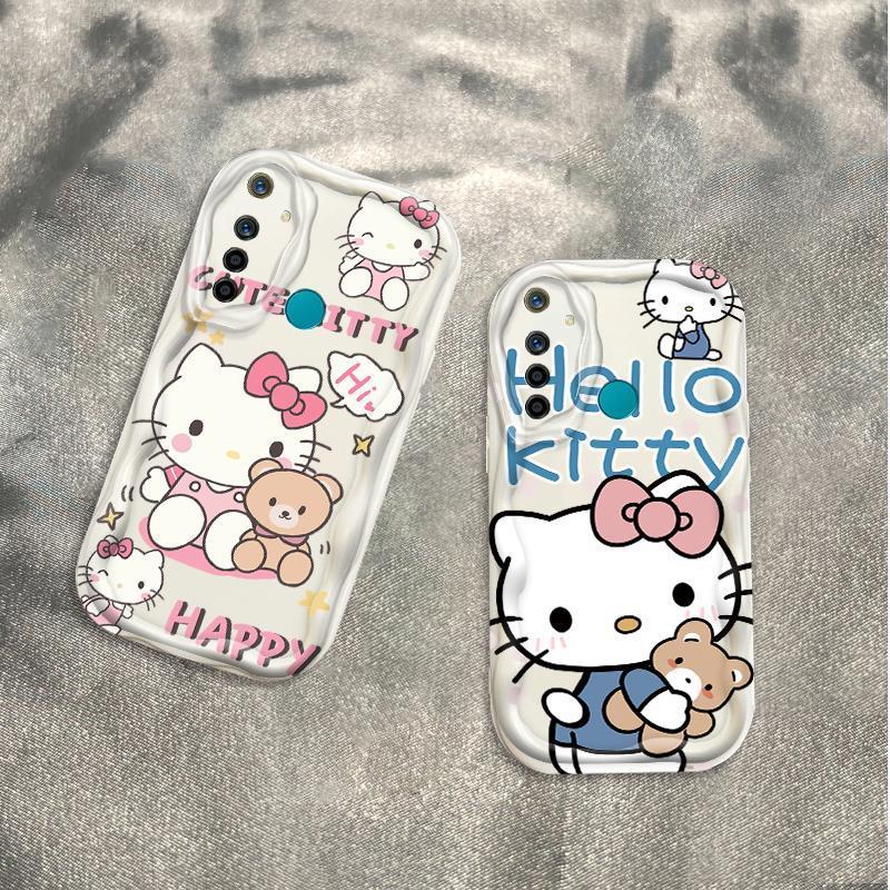 Thích hợp cho Realme 5 5i 5S 6i 3D TPU mềm Kitty Rilakkuma Vỏ điện thoại chống sốc