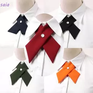 SAIA Cross Bowtie, Dây buộc áo sơ mi Polyester có thể tháo rời, JK Trang trí đồng phục Phụ kiện trang phục Thắt nơ chéo