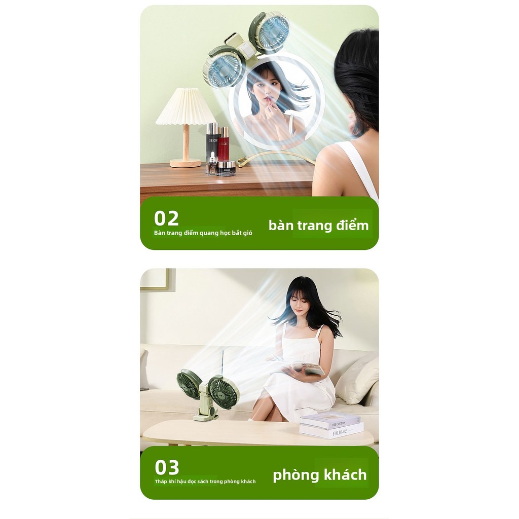 [Bảo Hành 1 Đổi 1] Quạt Đôi Ô Tô VINZEO 2026 - Xoay 360 Độ, 3 Cấp Độ Gió, Siêu Mạnh & Êm Ái cho Xe Hơi