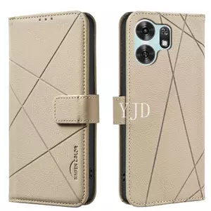 Ốp Lưng Cho Honor 500 Smart X6D Màu Trơn Hình Thoi Khe Cắm Thẻ Da Chống Rơi Vỏ Điện Thoại