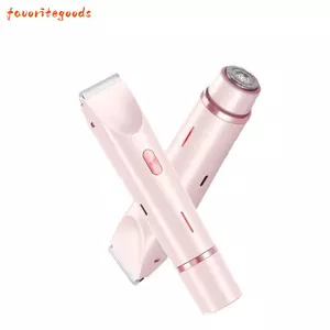 Tông Đơ Bikini FAVORITEGOODS, Dao Cạo Tẩy Lông Hai Đầu Chống Thấm Nước, Máy Cạo Râu Đầu Di Động Có Thể Tháo Rời Mặt Chân Nách Bikini