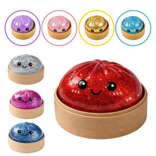 2026 Mới Lấp Lánh Bánh Bao Squishy Mô Phỏng Bánh Bao Squeezable Đồ Chơi Có Hấp Để Giảm Căng Thẳng (5.5cm)