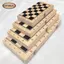 Bộ trò chơi bằng gỗ 3 trong 1 có thể gập lại - Cờ vua & Cờ vua & Cờ vua & Backgammon - Bảng cờ du lịch di động - 4 kích cỡ lựa chọn (24cm, 34cm, 39cm)