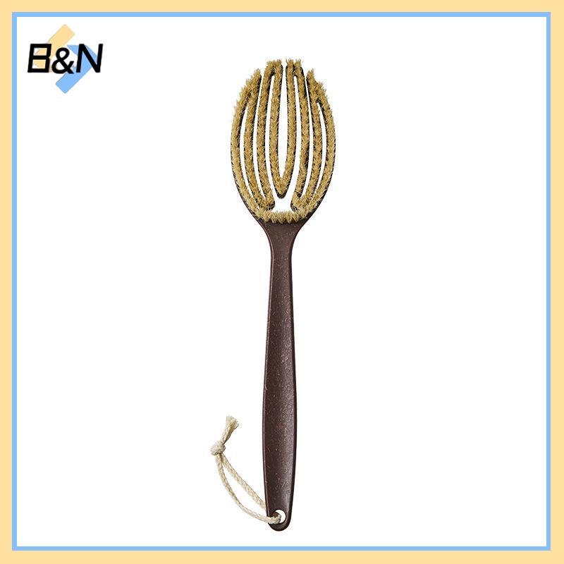 Bàn chải tắm B & N Bàn chải tắm Bàn chải tắm Da khô Cơ thể Mềm mại Lông tự nhiên Dụng cụ chăm sóc Máy mát xa lông mềm tự nhiên Tay cầm PE.