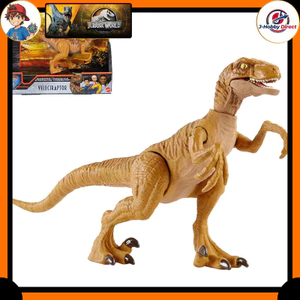 Mattel Jurassic World Real Mini Action Figure – Velociraptor (Assorted Action Poses: Attack, Jump, Slash) – Dinosaur Toy for Ages 4+