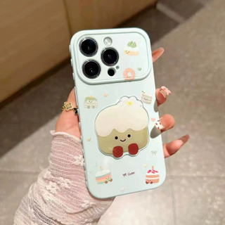 Hoạt Hình Dễ Thương 3D Bánh Trái Tim Tình Yêu Bên Ốp Lưng Điện Thoại iPhone 17Promax 11 12 13 14 15 16 Pro Max 15Plus Silicon Mềm Chống Sốc Nữ Điện Thoại Di Động