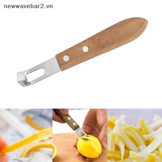 [Mới] 1 Máy gọt vỏ chanh bằng thép không gỉ Dụng cụ gọt vỏ trái cây chống ăn mòn Thân thiện với môi trường Tay cầm bằng gỗ chống rỉ Dụng cụ nhà bếp Paring.