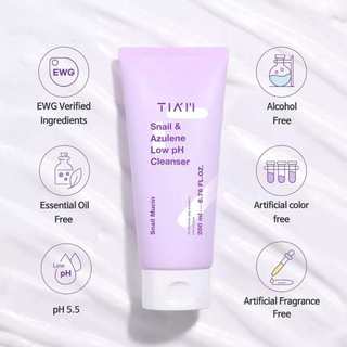 TIA'M Snail & Azulene Low pH Cleanser 200ml