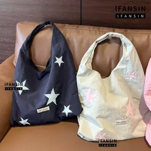 Túi đeo vai IFANSIN, Túi xách nhiều màu dung tích lớn, Túi đeo chéo Nylon thời trang thông thường đi chơi