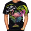 2026 Mới Họa Tiết Flamingo 3D In Unisex Cổ Tròn Tay Ngắn Cổ Tròn