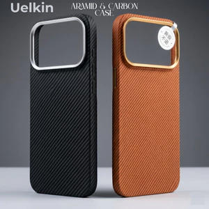 Ốp Lưng UELKIN Vân Giả Sợi Aramid Mỏng Nhẹ Không Bám Vân Tay MagSafe Bảo Vệ Camera cho iPhone 17 Pro Max