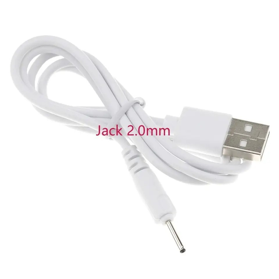 CP19 - Dây sạc máy massage đầu usb sang đầu kim tròn dành cho các loại máy mặt mắt body toàn thân đầu nhọn B79 cáp