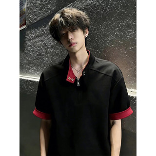 Nam Nữ Áo Polo Retro Streetwear Half-Zip, Chất Lượng Cao