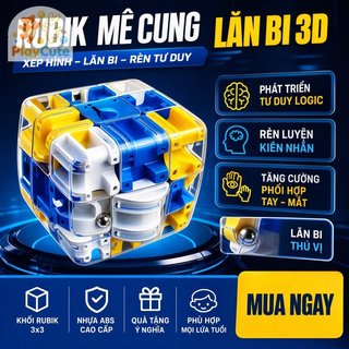 3D Rubik Cube Mê Cung Bóng An Toàn Chất Liệu ABS Trẻ Em Logic Huấn Luyện Tư Duy Xếp Hình Phát Triển Trí Não