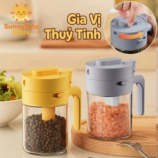 Thủy Tinh Lọ Gia Vị Khóa Nắp Chống Ẩm Thìa Đựng Borosilicate Nhà Bếp Cắm Trại 300ml