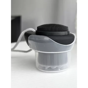 Bàn chải rửa mặt hai mặt Silicone Sữa rửa mặt Hướng dẫn sử dụng Làm sạch lỗ chân lông Bàn chải rửa mặt Máy mát xa mặt