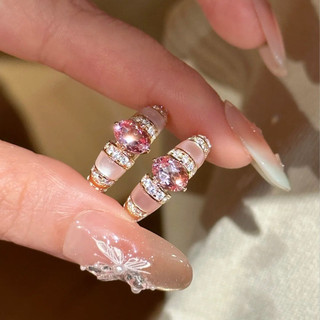 Nhẫn nữ corundum dát đỏ phong cách mới từ châu Âu và Mỹ