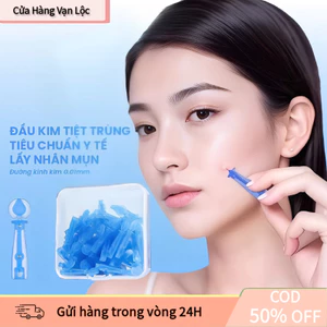 【vạn】Kim chích mụn dùng 1 lần 50 cái thép không gỉ, tiệt trùng tia gamma, dùng cho chuyên viên spa và bác sĩ da liễu.