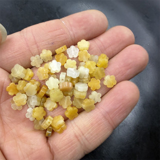 ((10 Cái) 6 Mm Topaz Lục Giác Hoa Mai Rời Hạt Topaz Hoa Vòng Tay Tự Làm Phụ Kiện