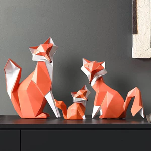 Tượng động vật Fox Light Luxury Resin Trang trí nhà cửa
