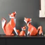Tượng động vật Fox Light Luxury Resin Trang trí nhà cửa