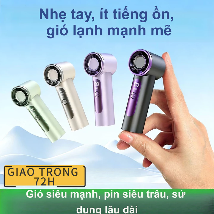 Quạt tích điện mini,quạt mini kẹp,quạt USB di động mini,6 tốc độ,Dung lượng pin bền bỉ，Quạt nhỏ ngoài trời