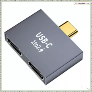 C Male to Double TYPE-C Female Splitter C Male to Double TYPE-C Female Adapter Splitter