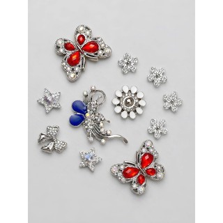 Set Charm Dép Crocs Bướm Đá Đen Cao Cấp Luxury Mix Goodluck Hoa Sao Trái Tim Phong Cách Sang Trọng Cool Ngầu 2026