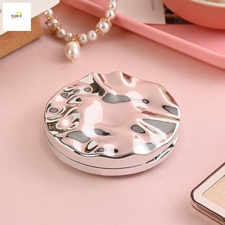 Gương tròn gấp di động - Gương trang điểm để bàn mạ điện hai mặt