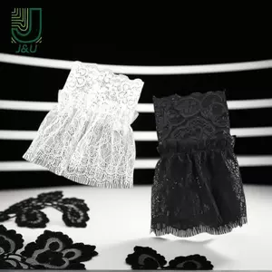 Tay áo giả nữ có dây ngắn màu trắng và xếp li Phụ kiện ren đẹp Trang phục ngoài trời