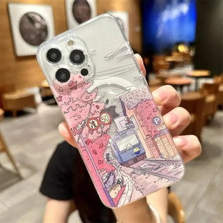 🔷Vỏ bảo vệ iPhone trong suốt nam châm họa tiết họa hoa độc đáo, không ố vàng chống va đập bền lâu in sắc nét không mờ