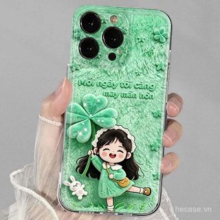 Ốp Điện Thoại Trong Suốt Cô Gái Dễ Thương Thích Hợp Cho iPhone 11promax 12promax 11 12 13 14 Pro max 15promax 15 16 17 pro max xr xs 12pro 13pro Ốp Mềm Chống Sốc