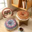 TRTR Retro Phong Cách Dân Tộc Gối Sofa Phòng Khách Ánh Sáng Sang Trọng Tatami Futon Đệm Eo Hỗ Trợ Đệm Eo Hỗ Trợ Gối Tròn VN