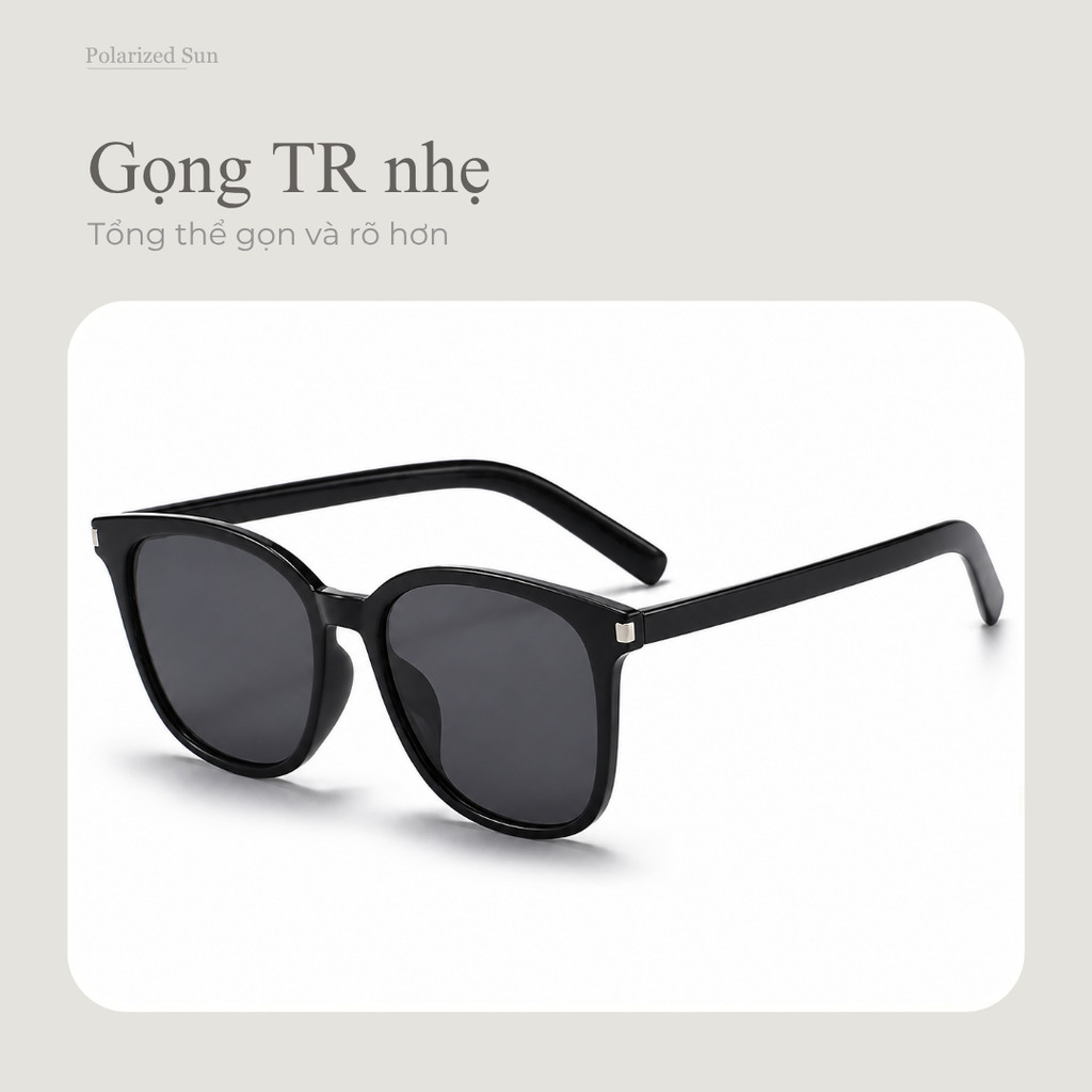 Kính râm vuông phân cực TR Frame UV400 để sử dụng hàng ngày